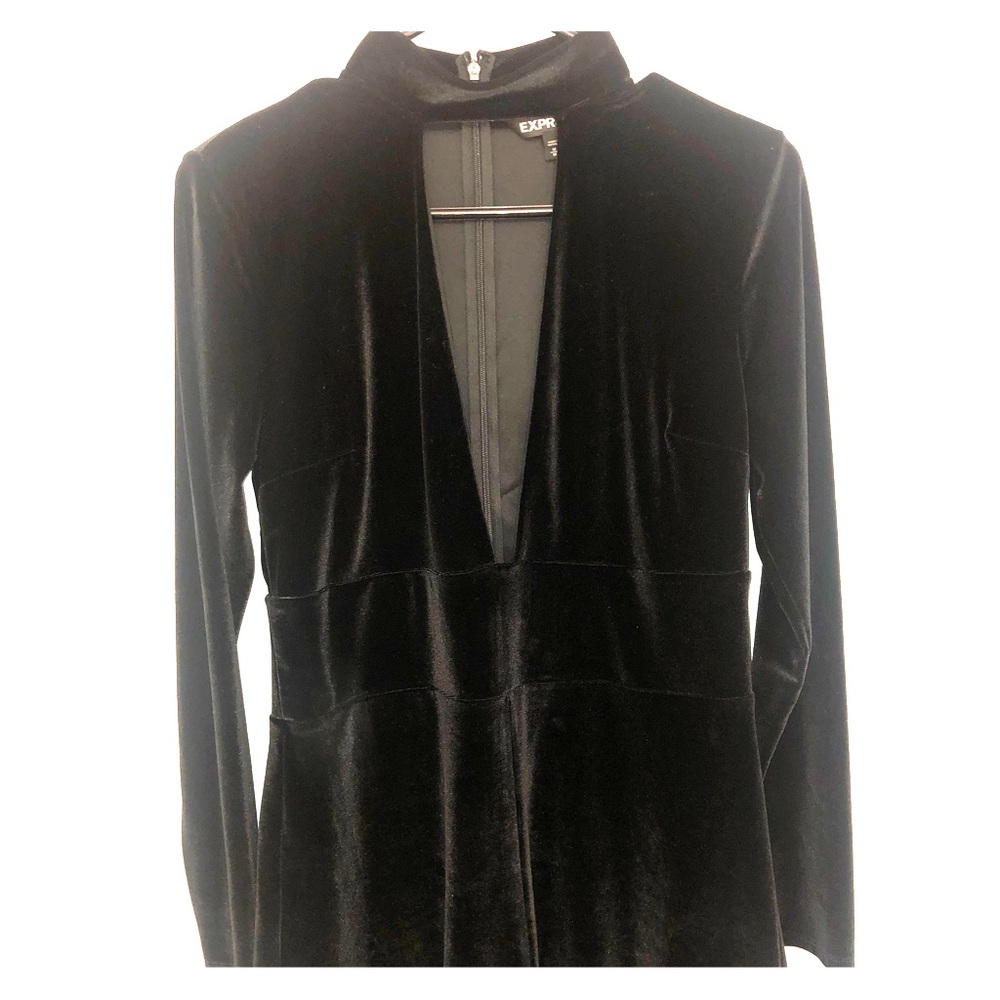 Black velvet romper